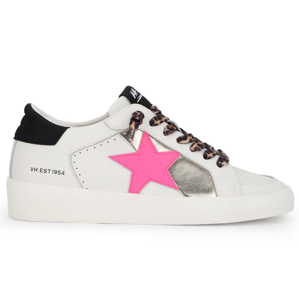 Vintage Havana White and Pink Star Sneakers